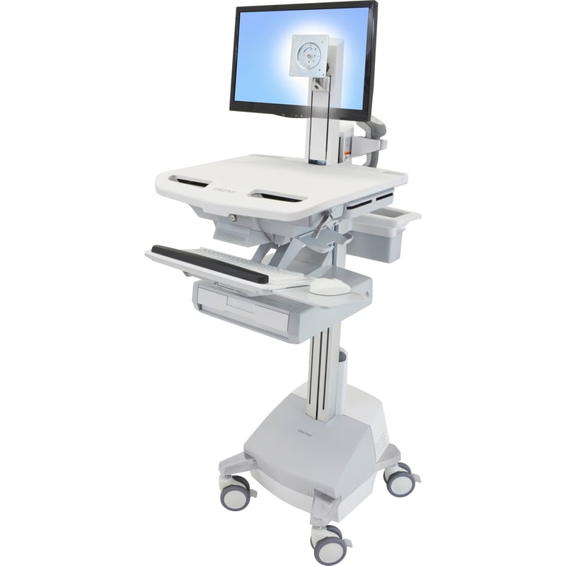Ergotron StyleView Cart with LCD Pivot, SLA Powered, 1 Drawer - Thumbnail 1