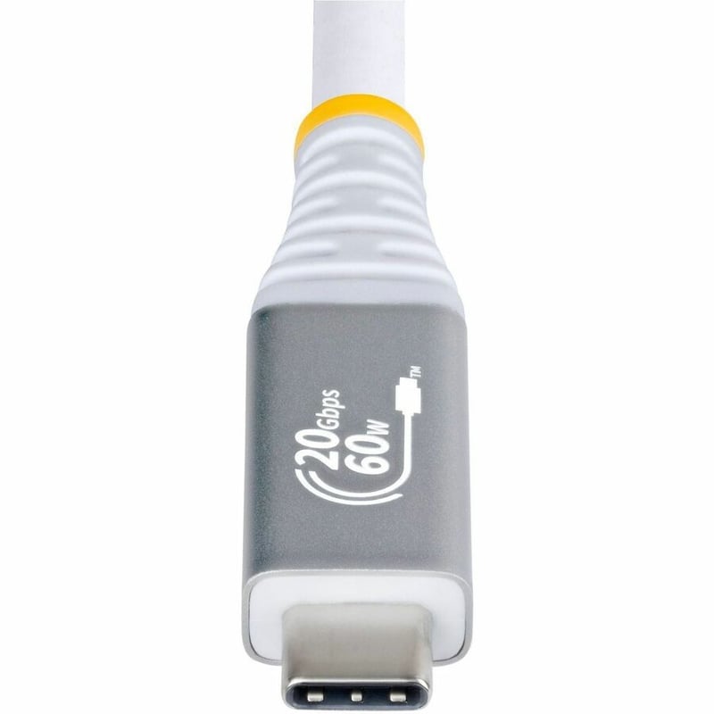 10FT USB4 CABLE WHITE USB-IF CERTIFIED 4K120/DP2.1/60W/20GBPS - Thumbnail 4