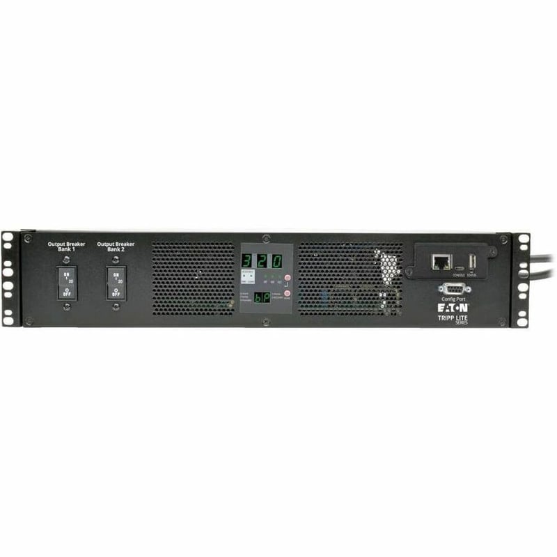 Tripp Lite by Eaton PDU 7.7kW Single-Phase Switched Automatic Transfer Switch PDU Two 200-240V IEC309 32A Blue Inputs 16-C13 2-C19 Outlets 2U TAA - Thumbnail 3
