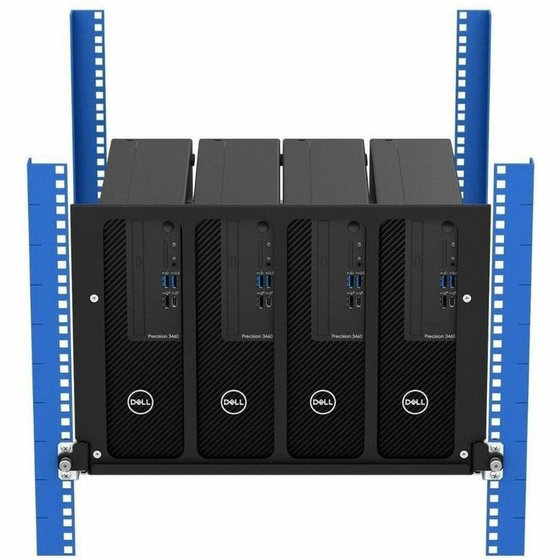 Rack Solutions 4-Unit Dell Pro Max Micro Face Plate/Bracket Set for Modular Shelf - Thumbnail 2
