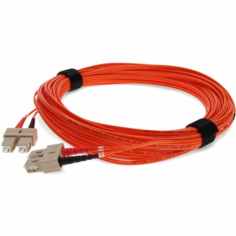AddOn 40m SC to SC Orange OM1 Duplex OFNR (Riser-Rated) MMF Fiber Patch Cable - Thumbnail 1