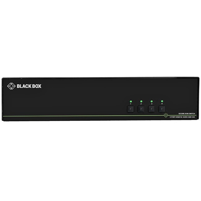 Black Box Secure KVM Switch, DisplayPort, 4-Port, CAC, NIAP 3.0 (Quad Head) - Thumbnail 1