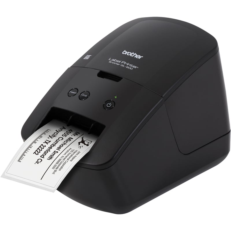 Brother QL-600 Desktop Direct Thermal Printer - Monochrome - Label Print - USB - Thumbnail 3