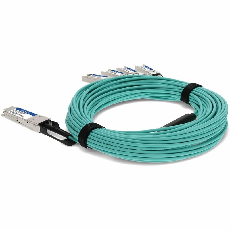 AddOn Cisco® Compatible TAA Compliant 40GBase-AOC QSFP+ to 4xSFP+ Active Optical Cable (850nm, MMF, 30m) - Thumbnail 3