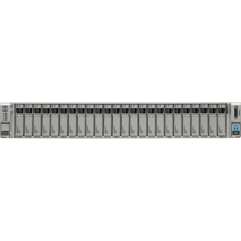 Cisco C240 M4 2U Small Form Factor Server - 2 Xeon E5-2630 v3 2.40 GHz - vPro Technology - 128 GB RAM - Serial ATA/600 Controller - Thumbnail 1