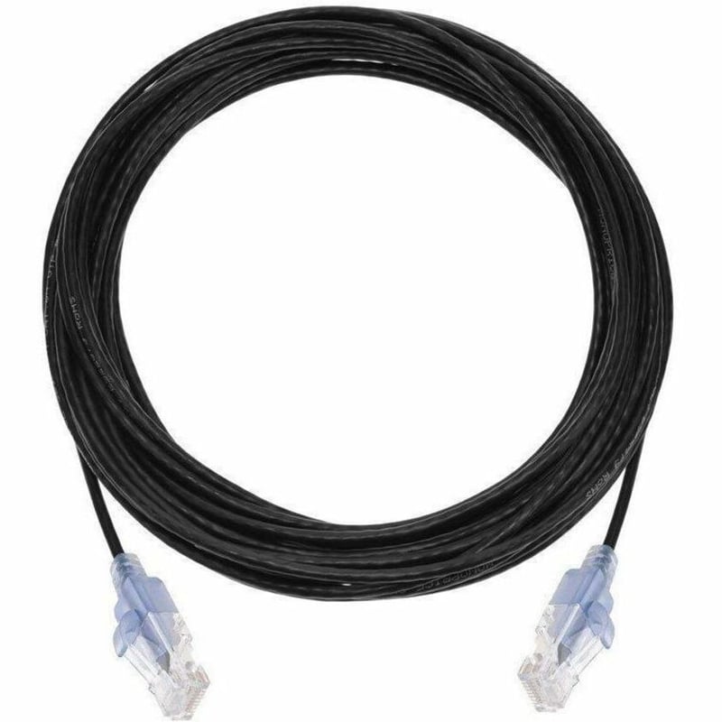 MONOPRICE 10-PACK_ SLIMRUN CAT6A ETHERNET NETWORK PATCH CABLE_ 10G - 25FT BLACK - Thumbnail 4