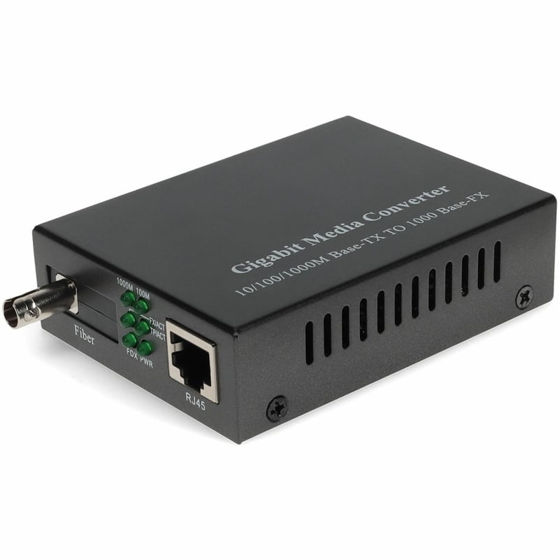 AddOn 10/100/10/100/1000Base-TX(RJ-45) to 1000Base-BXD(ST) BiDi SMF 1550nmTX/1490nmRX 60km Media Converter - Thumbnail 1