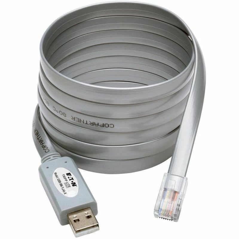 Tripp Lite by Eaton USB-A to RJ45 Serial Rollover Cable (M/M) - Cisco Compatible 250 Kbps 6 ft. (1.83 m) Gray - Thumbnail 1