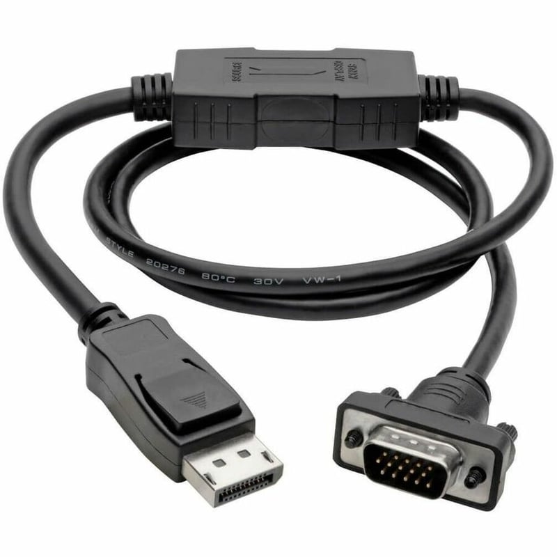 Eaton Tripp Lite Series DisplayPort 1.2 to VGA Active Adapter Cable (DP with Latches to HD15 M/M), 3 ft. (0.9 m) - Thumbnail 3