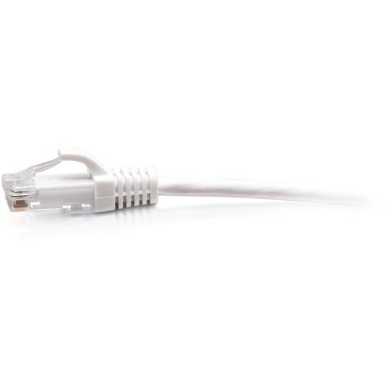 C2G 1ft Cat6a Snagless Unshielded (UTP) Slim Ethernet Patch Cable - White - Thumbnail 2