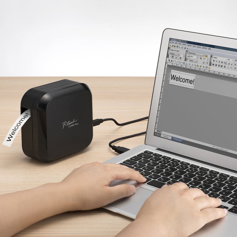 Brother P-touch CUBE Plus PT-P710BT Versatile Label Maker with Bluetooth Wireless Technology - Thumbnail 3