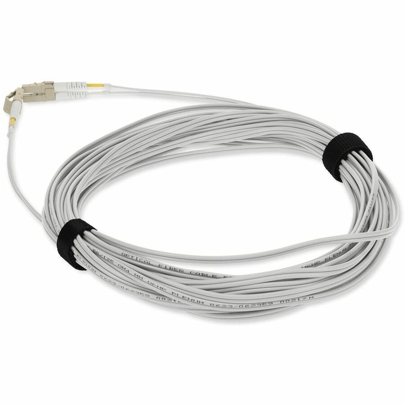 AddOn 5m LC to LC Gray OM4 Duplex OFNP (Plenum-Rated) Fiber Patch Cable - Thumbnail 3