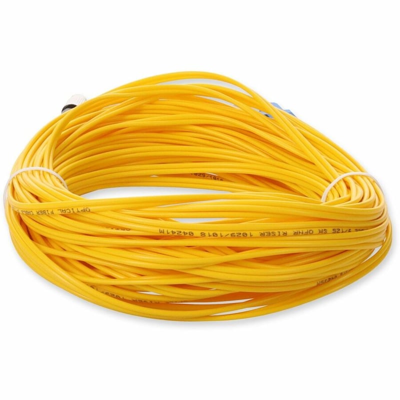 AddOn 12m SC to FC Yellow OS2 Duplex OFNR (Riser-Rated) SMF Fiber Patch Cable - Thumbnail 4