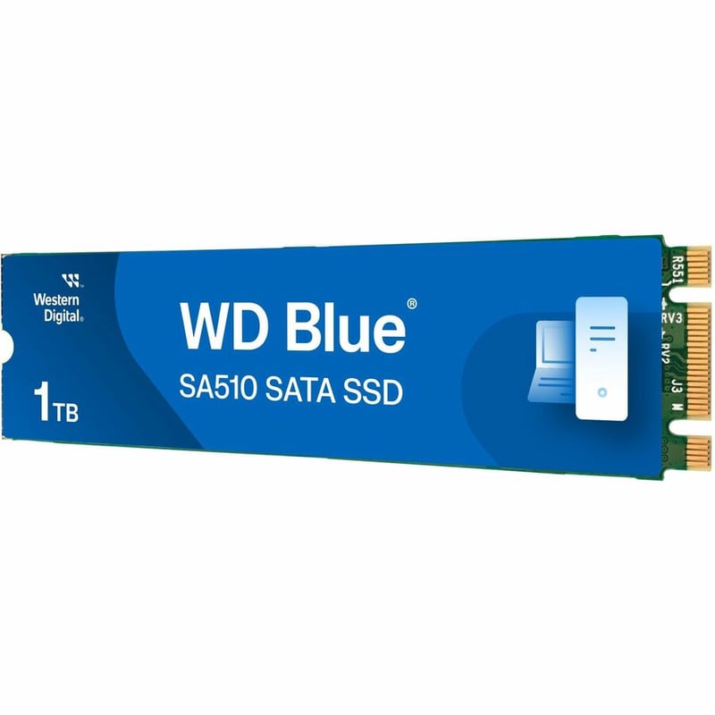 WD Blue SA510 WDS100T3B0B 1 TB Solid State Drive - M.2 2280 Internal - SATA (SATA/600) - Thumbnail 2