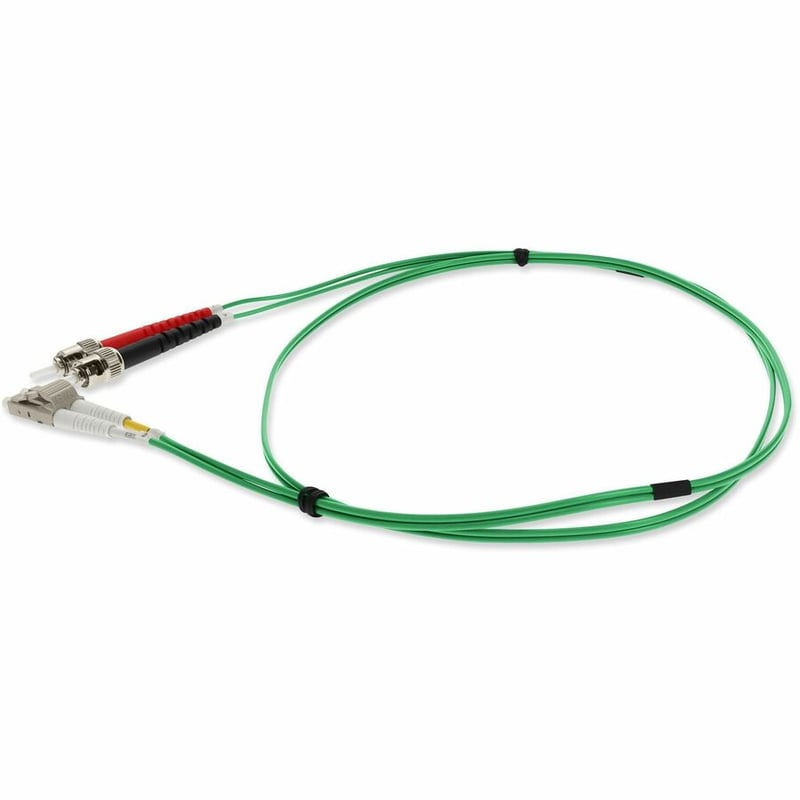 AddOn 3m ST to LC Green OM1 Duplex OFNR (Riser-Rated) TAA MMF Fiber Patch Cable - Thumbnail 2