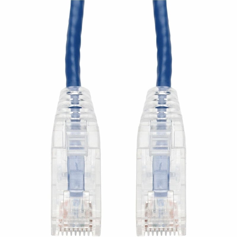 AddOn 16ft Blue CAT 6A Slim PVC Ethernet Cable Snagless Clear-Claw RJ-45 M/M - Thumbnail 1