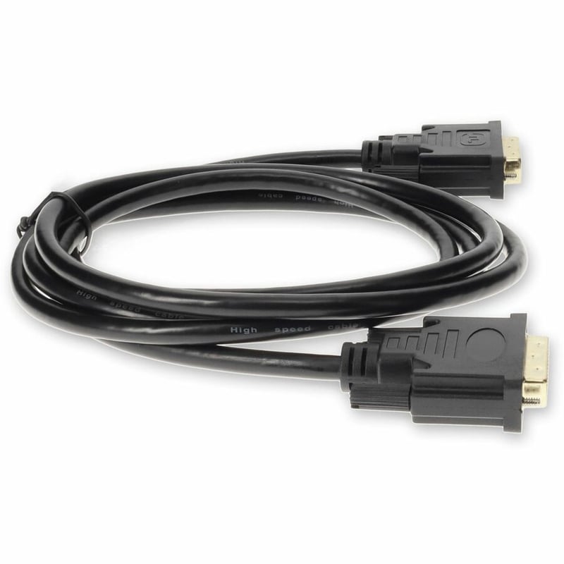 5PK 6ft HP DC198A Comp DVI-D Single Link (18+1 pin) Male to DVI-D Single Link (18+1 pin) Male Black Cables For Resolution Up to 1920x1200 (WUXGA) - Thumbnail 2