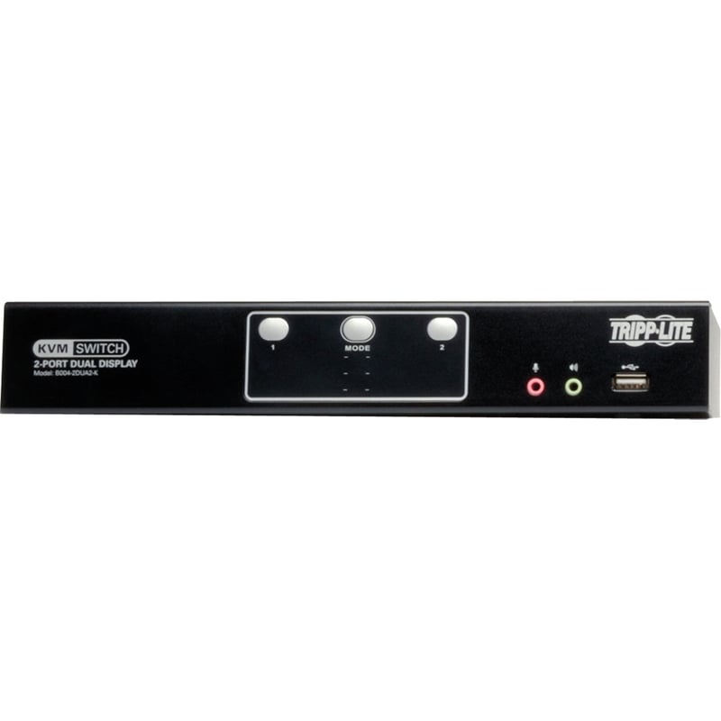 Tripp Lite by Eaton 2-Port Dual Monitor DVI KVM Switch TAA GSA with Audio and USB 2.0 Hub Cables included - Thumbnail 4