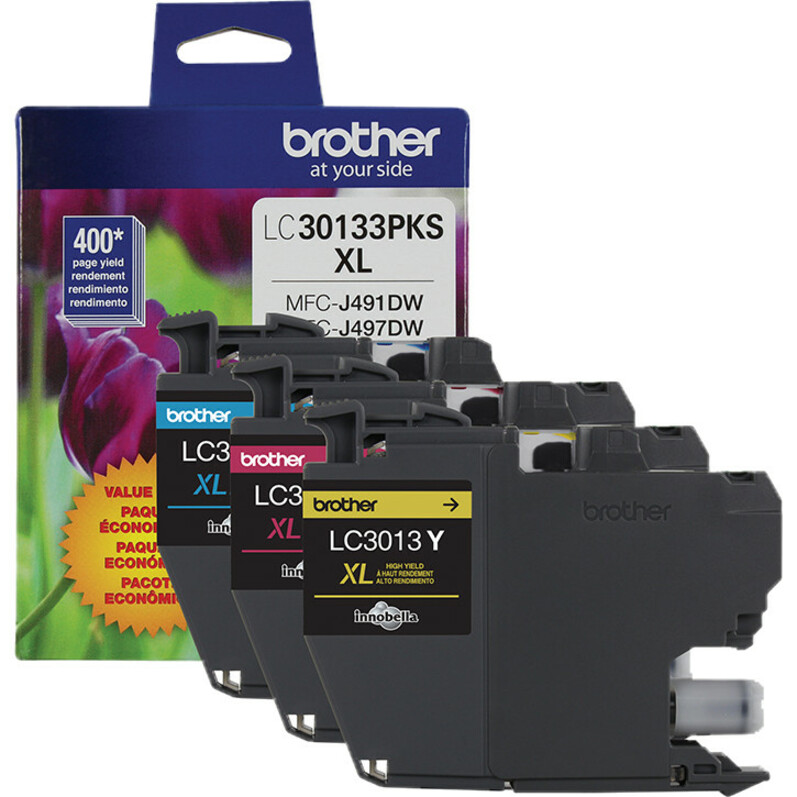 Brother LC30133PKS Original High Yield Inkjet Ink Cartridge - Tri-pack - Cyan, Magenta, Yellow - 2 / Pack - Thumbnail 2