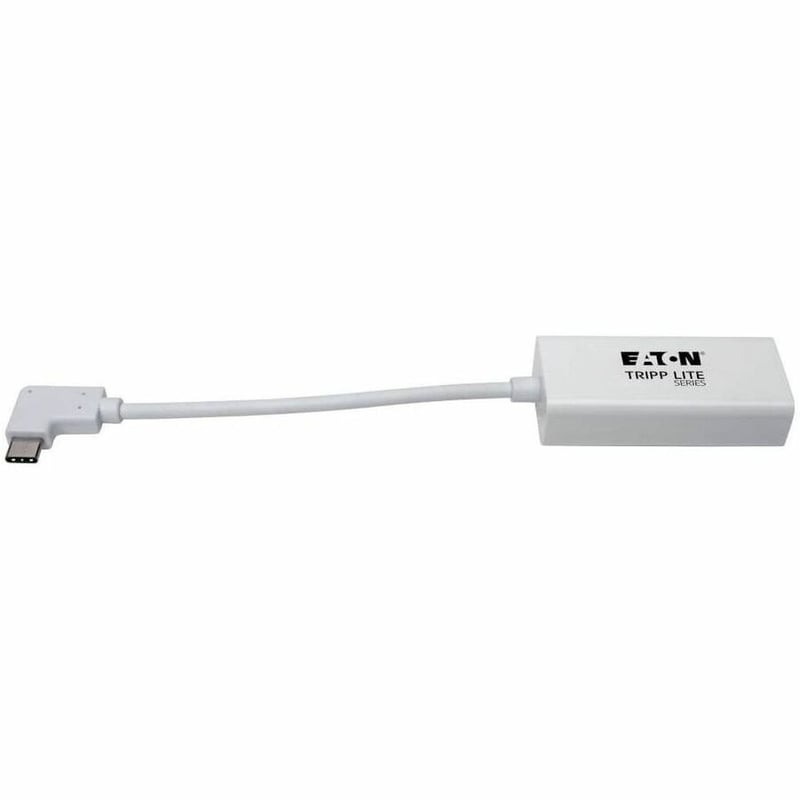 Eaton Tripp Lite Series USB-C to Gigabit Network Adapter with Right Angle USB-C, Thunderbolt 3 Compatibility - White - Thumbnail 2