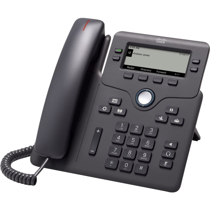 Cisco 6841 IP Phone - Corded - Corded - Charcoal - Thumbnail 1