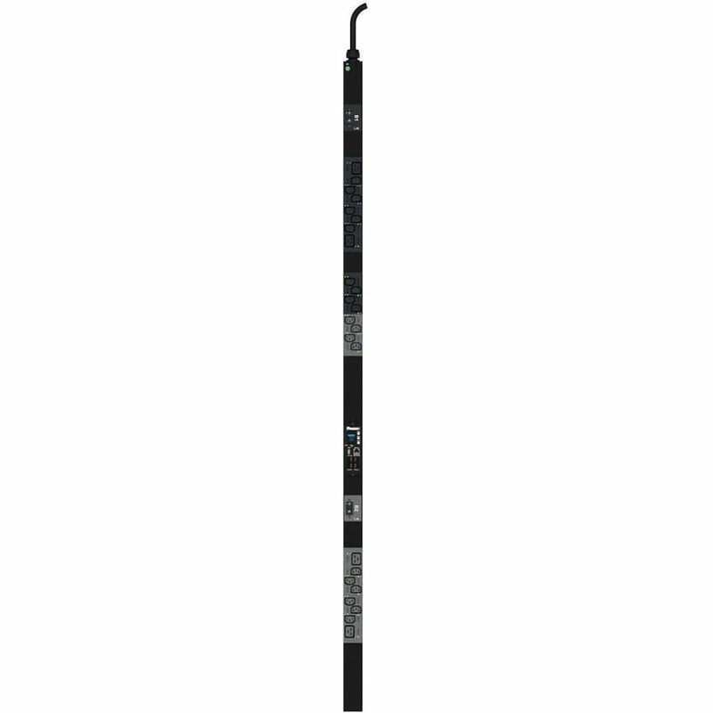 MS PDU 32AMP (20)C13 (4)C19 ERFORATED 800MM X 42RU BLACK - Thumbnail 4