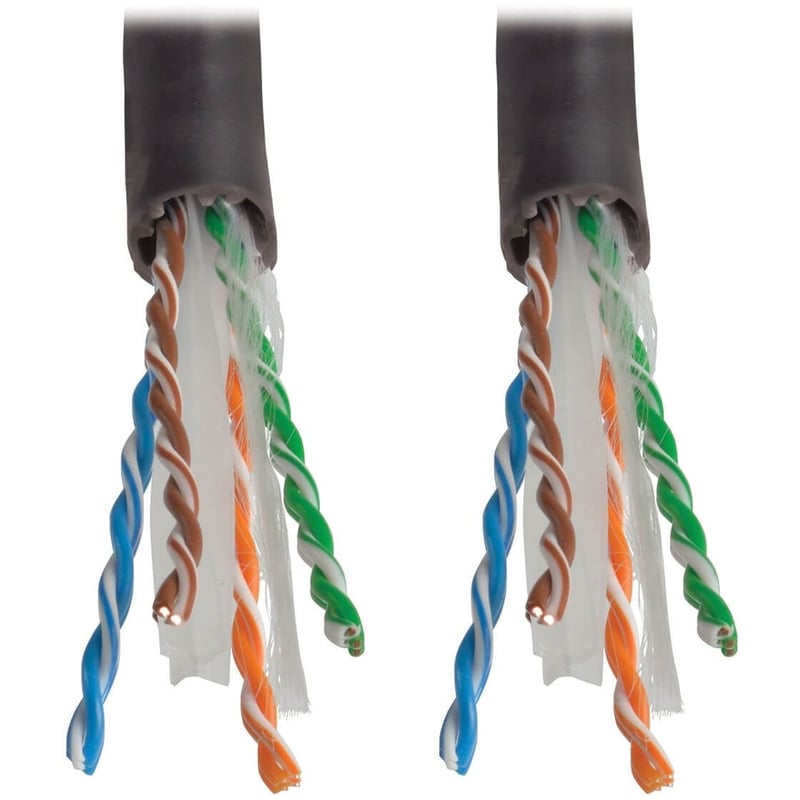 Tripp Lite by Eaton Cat6 Gigabit Solid Core Plenum-Rated UTP CMP PVC Bulk Ethernet Cable Black 1000 ft. (304.8 m) - Thumbnail 2