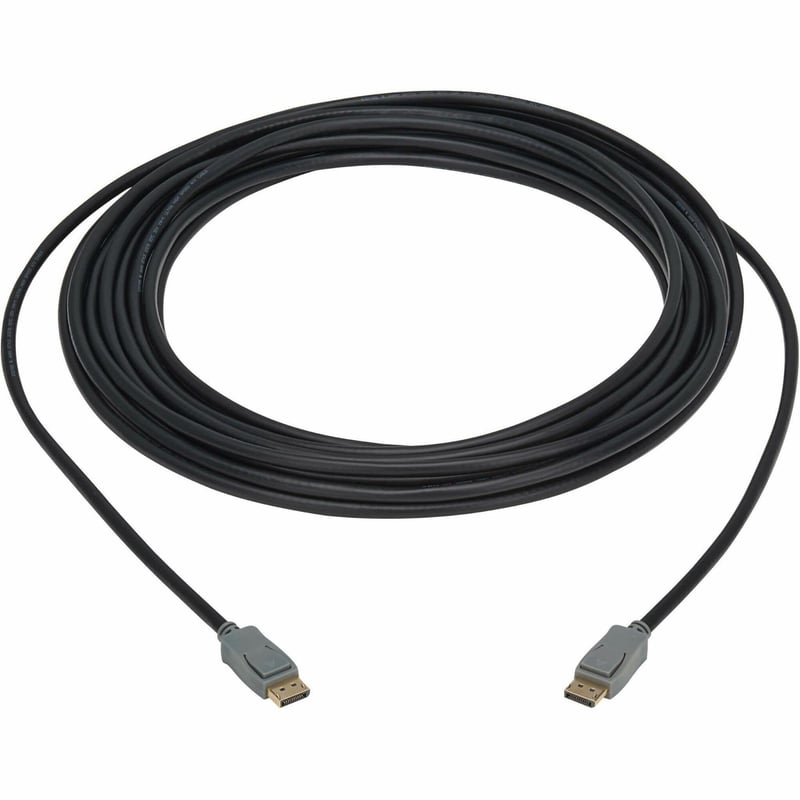 DPORT CABLE W LATCH CONNECTORS M/M 4K60HZ HBR2 4:4:4 35FT BLACK - Thumbnail 1