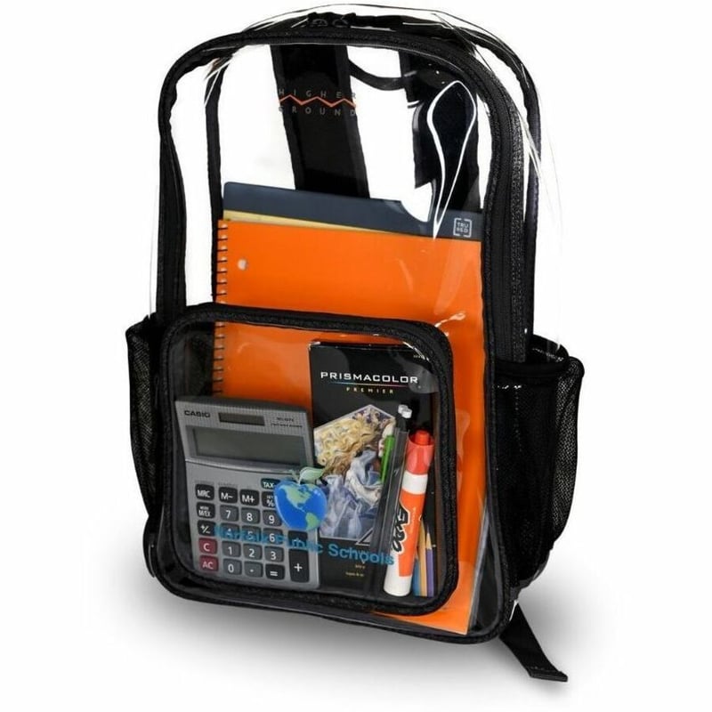 HG Safe N' Clear Security Backpack with padded welt/Blue Trim - Thumbnail 2