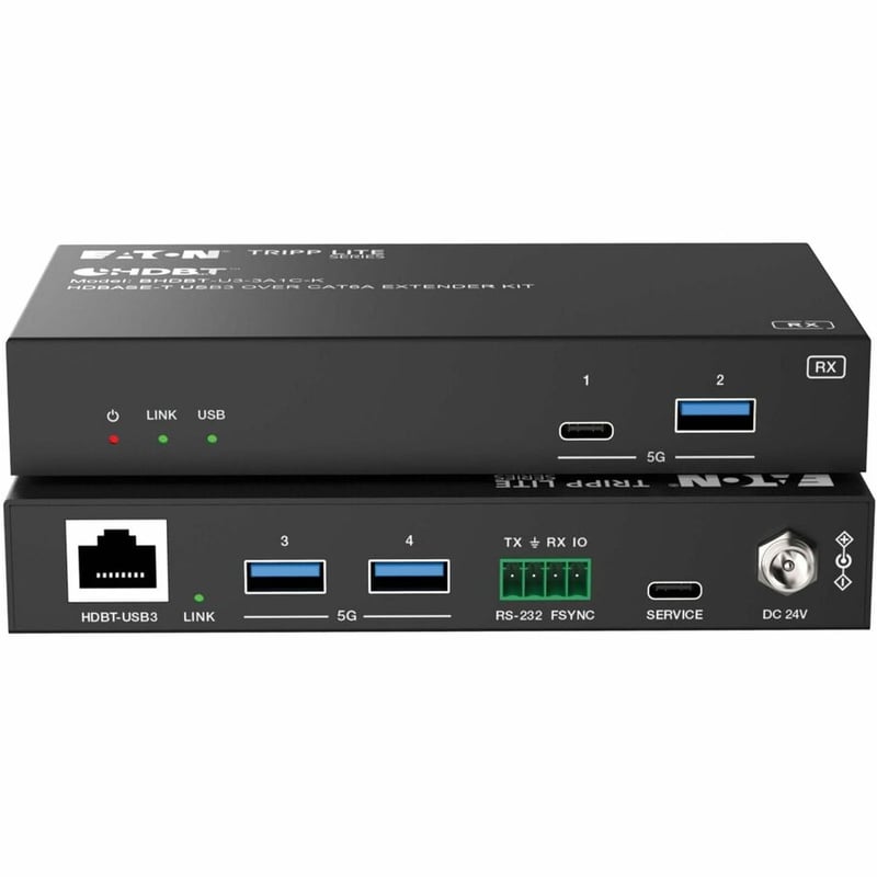 HDBASET-USB3 CAT6A EXTENDER KIT DUAL SWITCHING 7 PORTS POC 100M - Thumbnail 5