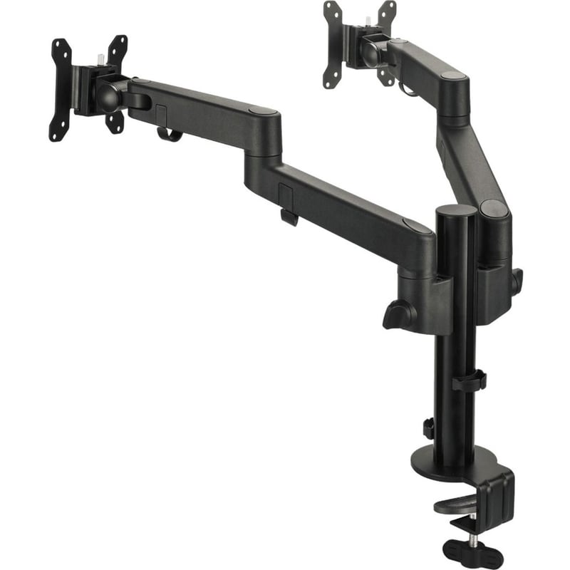 SIIG Dual Arm Pole Multi-Angle Replaceable Articulating Monitor Desk Mount - 14" to 30" - Thumbnail 1