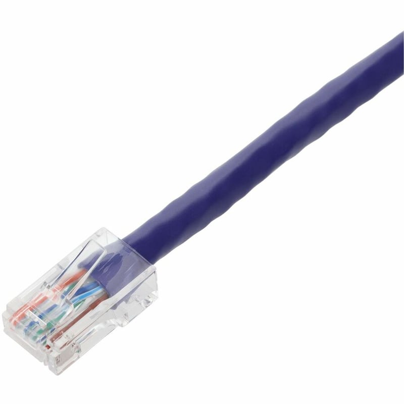 AddOn 2ft Purple CAT 6A PVC Ethernet Cable Non-Booted RJ-45 M/M - Thumbnail 2