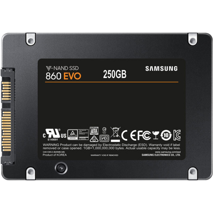Samsung 860 EVO MZ-76E250B/AM 250 GB Solid State Drive - 2.5" Internal - SATA (SATA/600) - Thumbnail 3
