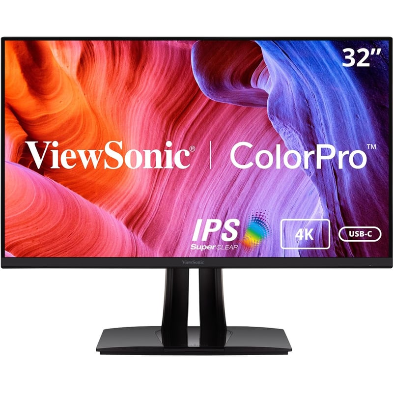 ViewSonic VP3256-4K 32 Inch Premium IPS 4K Ergonomic Monitor with Ultra-Thin Bezels, Color Accuracy, Pantone Validated, HDMI, DisplayPort and USB C for Professional Home and Office - Thumbnail 1