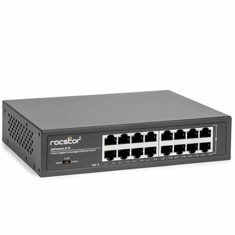 Rocstor JetConnect JC16 Unmanaged 16-Port Gigabit Switch - Thumbnail 1