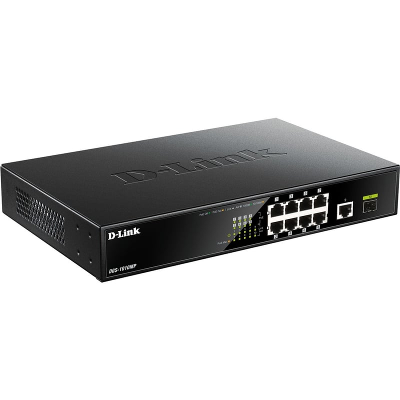 D-Link 10-Port Gigabit Rackmount PoE Switch - Thumbnail 1
