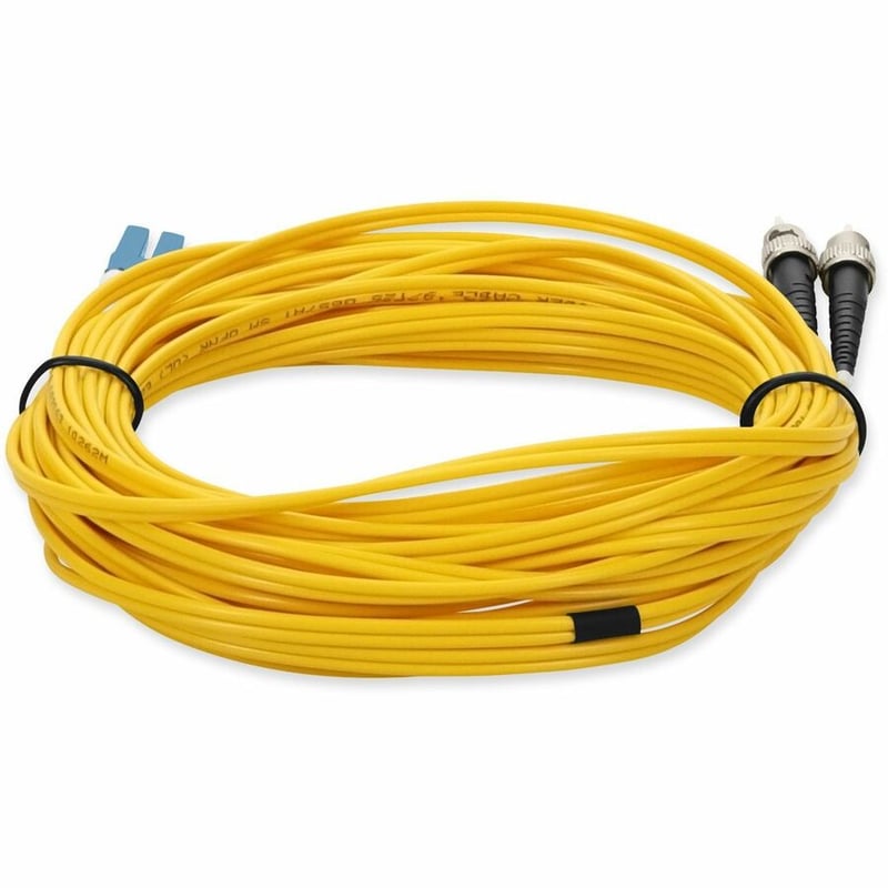 AddOn 3m ST to LC Yellow OS2 Duplex OFNR (Riser-Rated) TAA SMF Fiber Patch Cable - Thumbnail 4