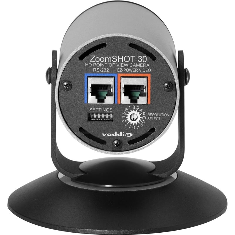 Vaddio ZoomSHOT 30 Video Conferencing Camera - 2.1 Megapixel - 60 fps - Silver, Black - TAA Compliant - Thumbnail 3