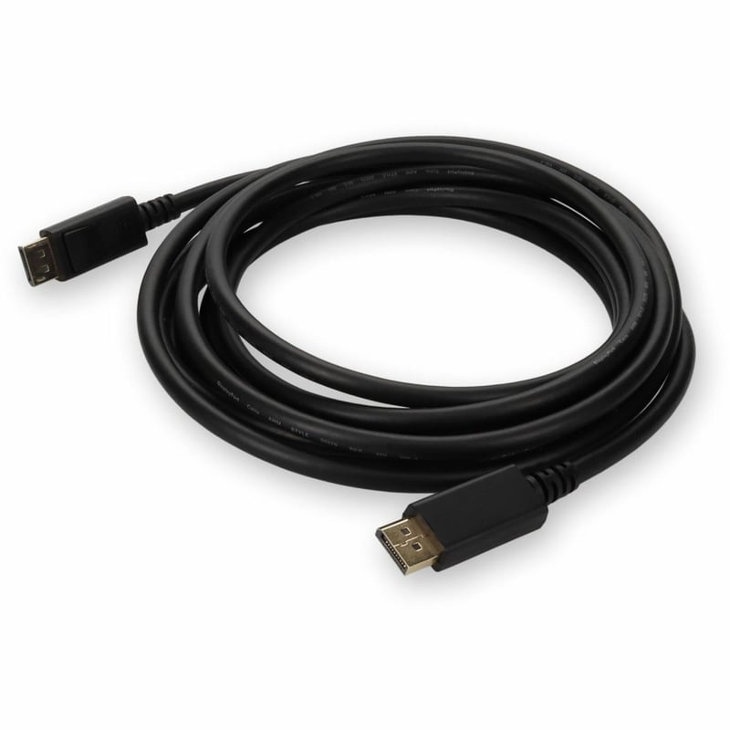 AddOn 10m DisplayPort 1.4 Male to DisplayPort 1.4 Male Black Cable For Resolution Up to 7680x4320 (8K UHD) - Thumbnail 1