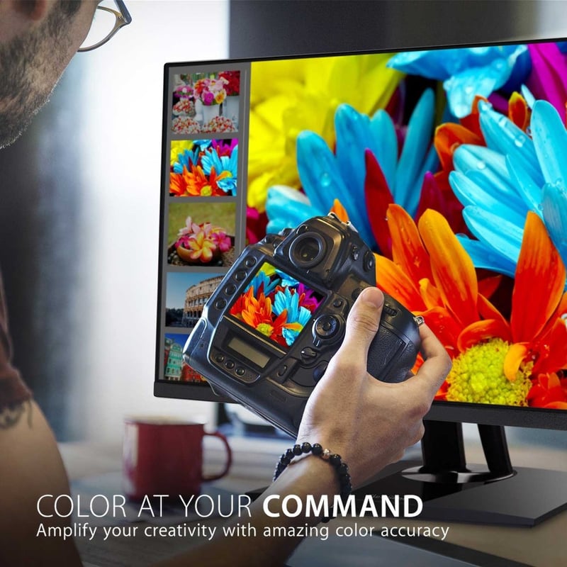 ViewSonic VP2756-2K 27 Inch Premium IPS 1440p Ergonomic Monitor with Ultra-Thin Bezels, Color Accuracy, Pantone Validated, HDMI, DisplayPort and USB C for Professional Home and Office - Thumbnail 2