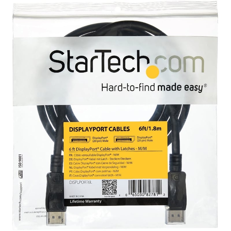 StarTech.com 30 ft DisplayPort Cable with Latches - M/M - Thumbnail 5