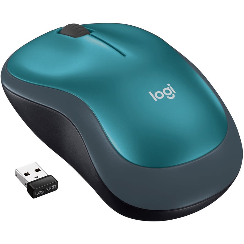 Logitech M185 Wireless Mouse, 2.4GHz with USB Mini Receiver, 12-Month Battery Life, 1000 DPI Optical Tracking, Ambidextrous, Compatible with PC, Mac, Laptop (Blue) - Thumbnail 1