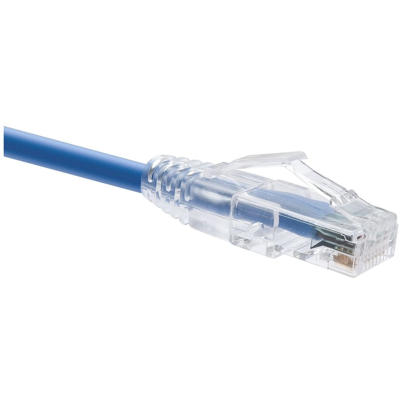 UNC GROUP 6 INCH CAT6 SNAGLESS CLEARFIT PATCH CABLE BLUE - CAT6 PATCH CABLE CAT