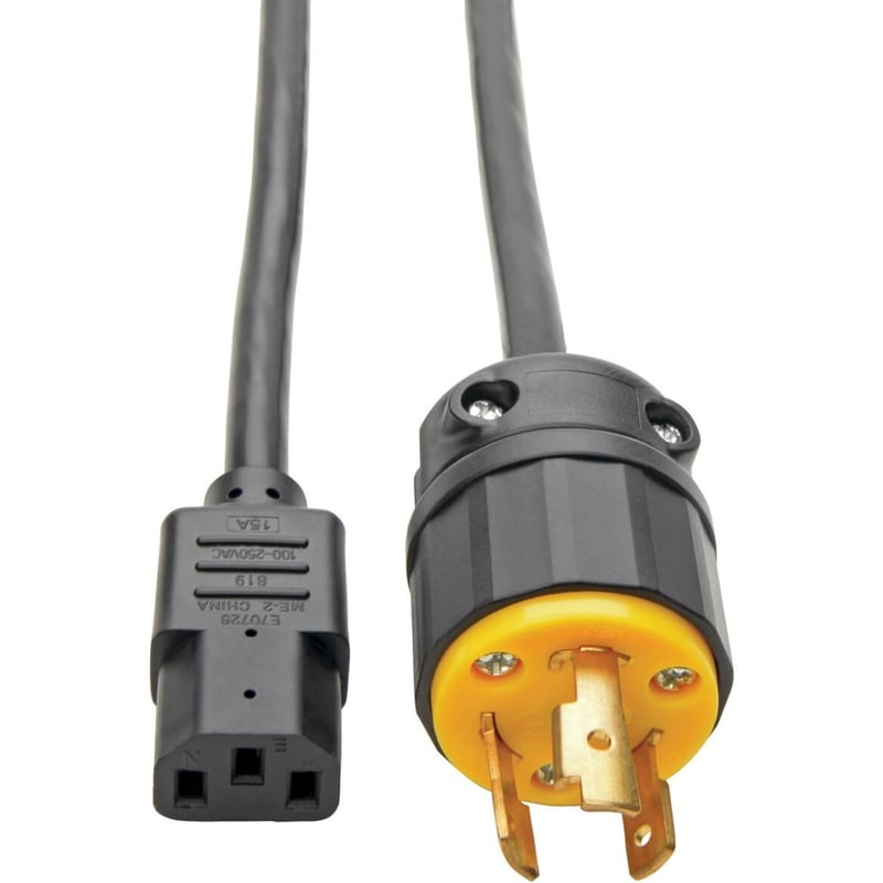 Eaton Tripp Lite Series Computer Power Cord, NEMA L6-20P to C13 - Heavy-Duty, 15A, 250V, 14 AWG, 6 ft. (1.83 m), Black - Thumbnail 1