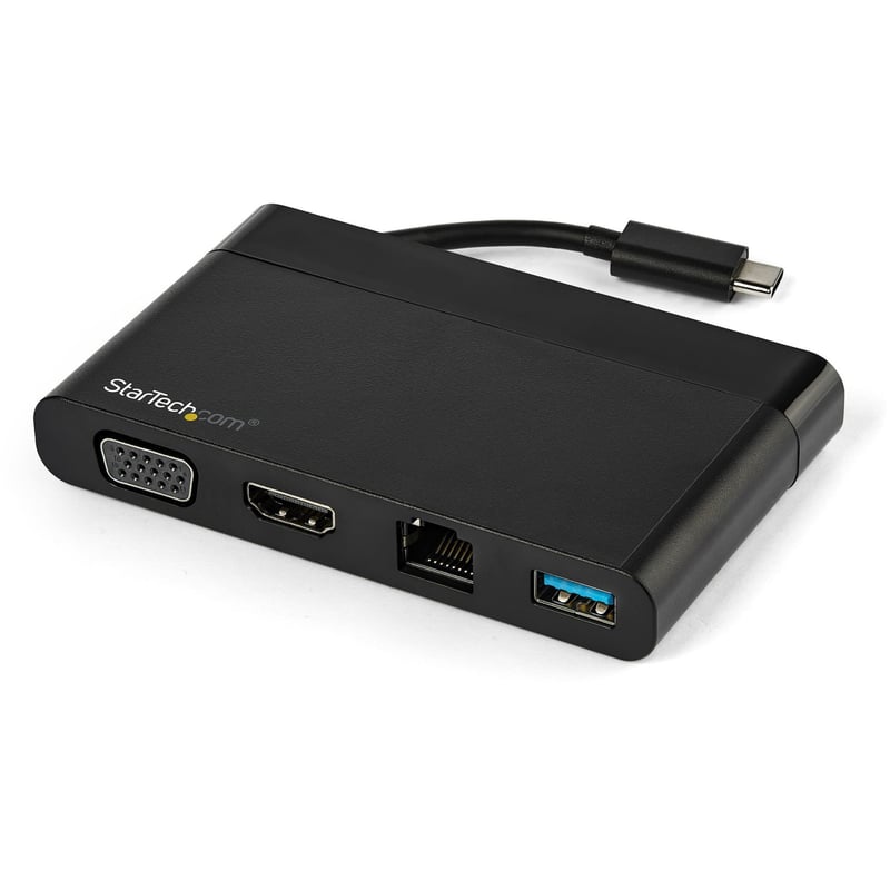 StarTech.com USB C Multiport Adapter with HDMI, VGA, Gb Ethernet & USB - USB C to 4K HDMI or 1080p VGA Adapter Mini Dock Hub - Travel Dock - Thumbnail 1