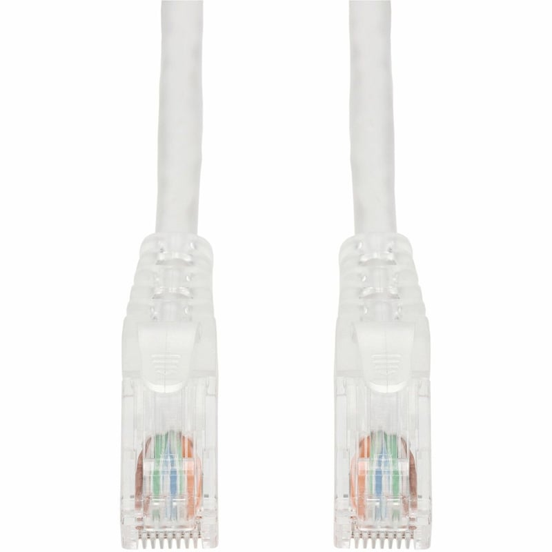AddOn 100ft White CAT 6 PVC Ethernet Cable Snagless Easy Clear Boot TAA RJ-45 M/M - Thumbnail 1
