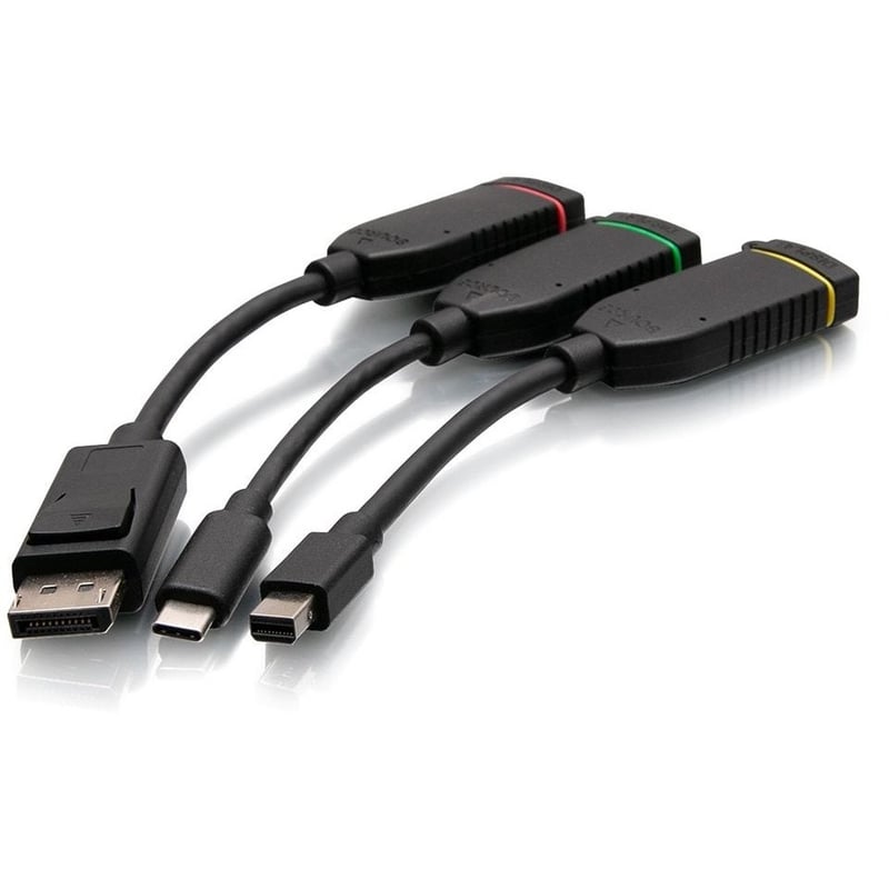 C2G Retractable 4K HDMI Dongle Adapter Ring - Color Coded mDP, DP, USB C - Thumbnail 4