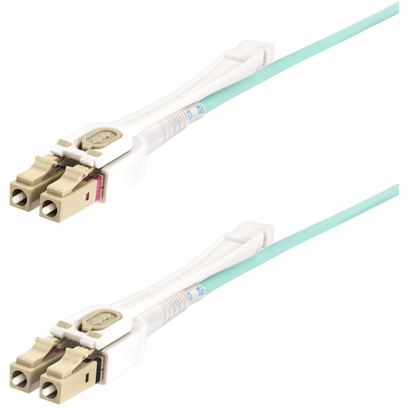 StarTech.com 3m (10ft) LC to LC (UPC) OM4 Multimode Fiber Optic Cable, Push Pull Tabs, 50/125m, 100G Networks, Bend Insensitive, LSZH - Thumbnail 1