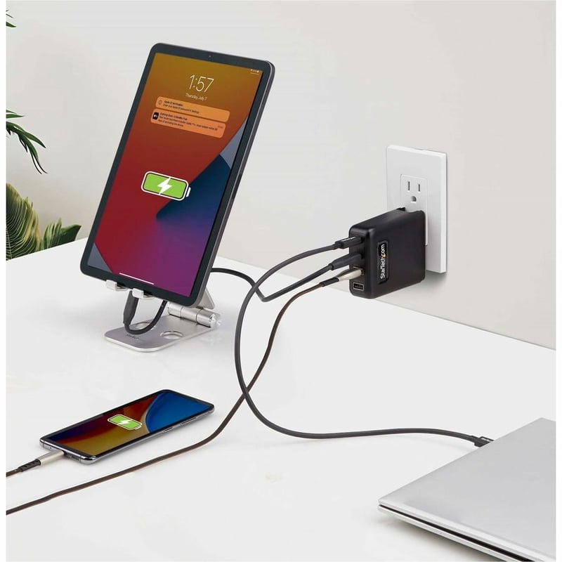 100W USB-C WALL CHARGER GAN POWER ADAPTER 2X USB-C/2X USB-A