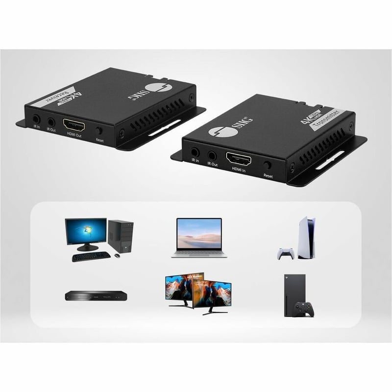 SIIG 4K120Hz HDMI Extender with IR - up to 132ft (40M) - EDID - Nearly zero latency - Thumbnail 5